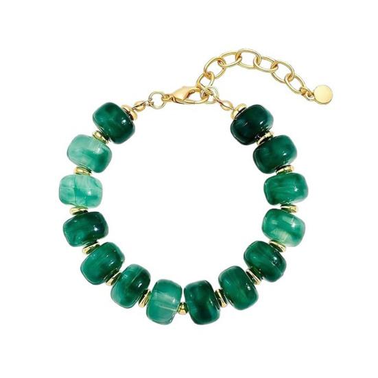 

Women Bracelet Bohemian Style Multi-Layered Resin Beaded Bracelet Adjustable Length Versatile Bracelet Wrist Accessory