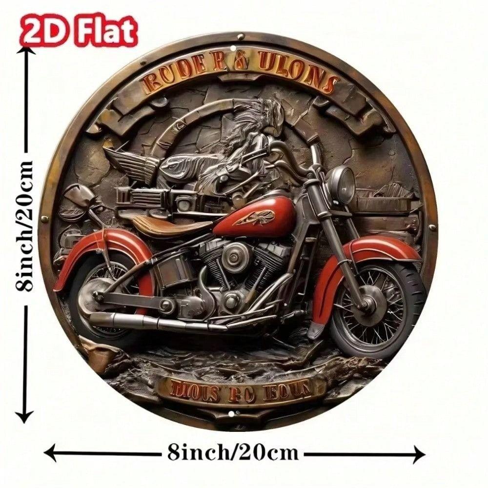 Handmade Metal Tin Art Painting Home Decor Wall Plaque 20x20cm