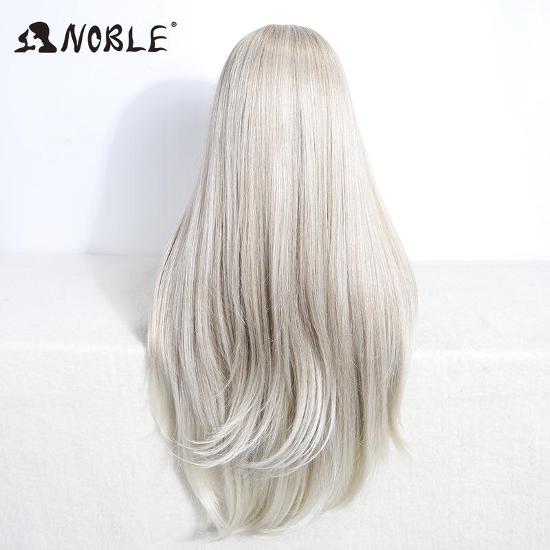 Noble Lace Front Wig Cosplay Straight Lace Wig 30 Inch White Wig Lace Part Wig For Women Synthetic Lace Front Heat Resistant Wig
