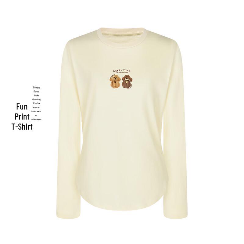 FivePlus Women s Puppy Print Long-Sleeve T-Shirt S