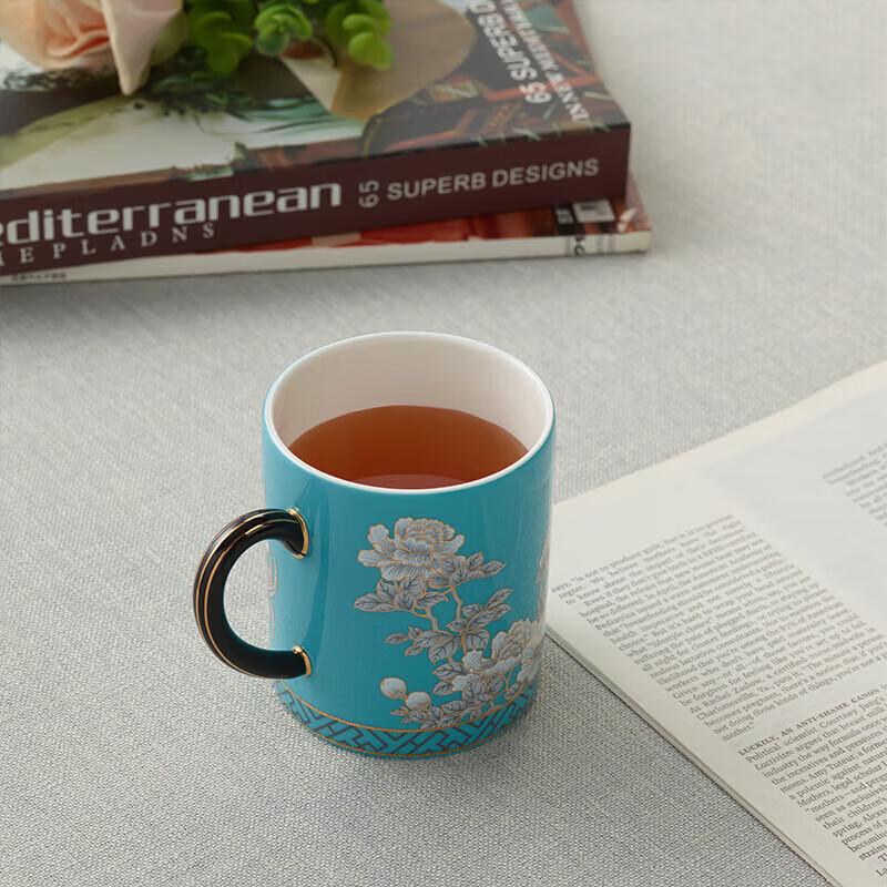 Auratic Madame Porcelain Ink Peony Ceramic Mug
