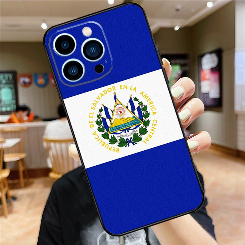 El Salvador Flag Case For iPhone 17 16 14 13 12 11 15 Pro Max Mini Plus 16e 17 Air Bumper Cover Accessories
