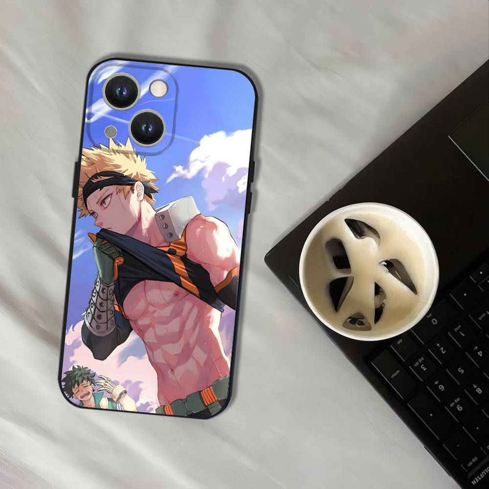 H-Hero Katsuki B-Bakugos Phone Case For iPhone 16,15,14,13,12,11,Pro,XS,Max,XR,Plus,E,SE4,Mini Black Soft Cover