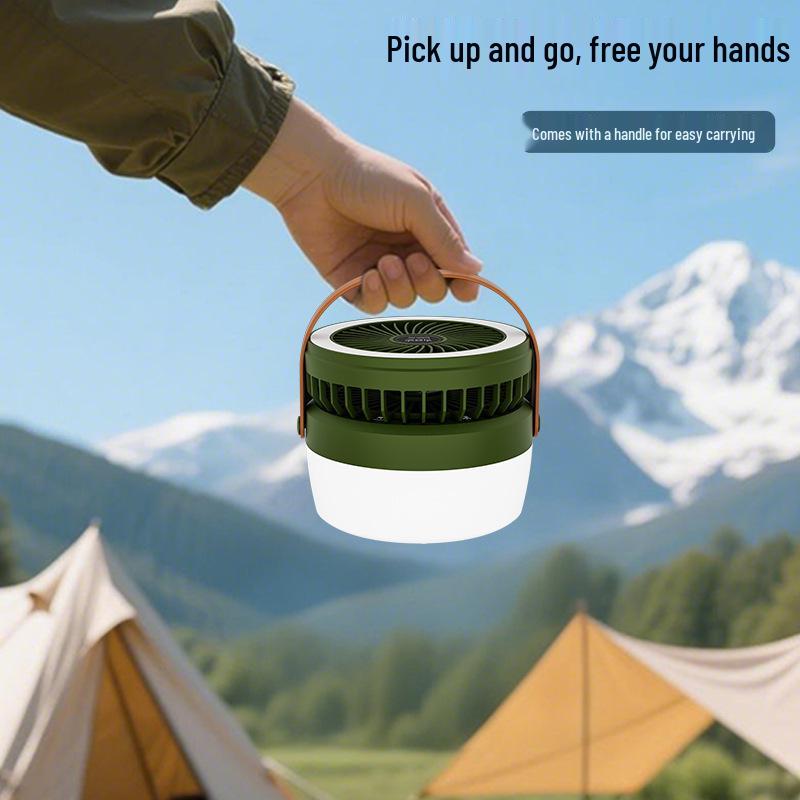 Multi-Functional Rechargeable Solar Camping Lantern with Fan – Long Battery Life for Outdoor & Emergency Use