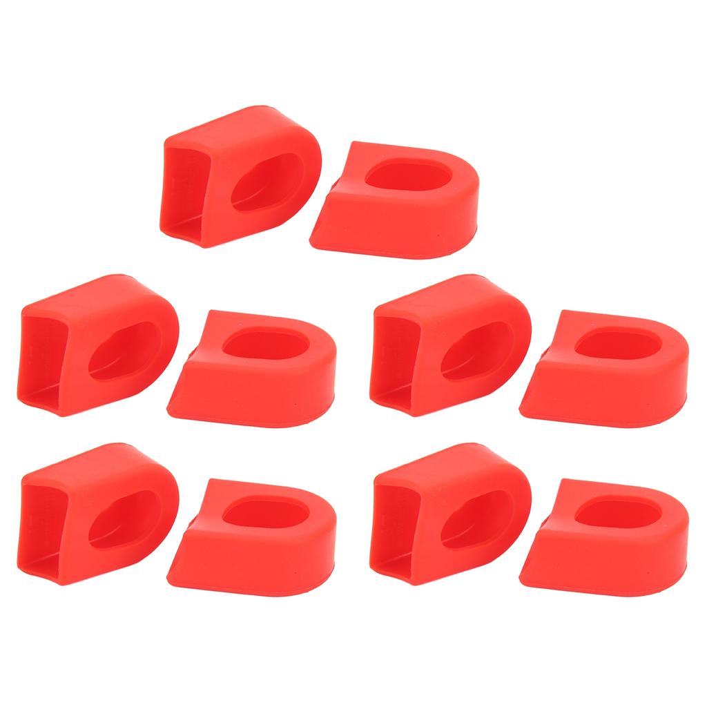 RISK Bicycle Crank Cover Bike Silicone Crank Arm Protector Boot Guard for Bicycle Pedal Shaft Red