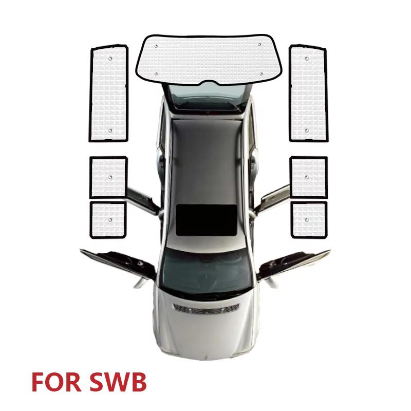 For Volkswagen T6.1 VW Transporter Multivan Caravelle T6 SWB 2015~ Full-Coverage Sunshade Windshield Side Window Visor Cover