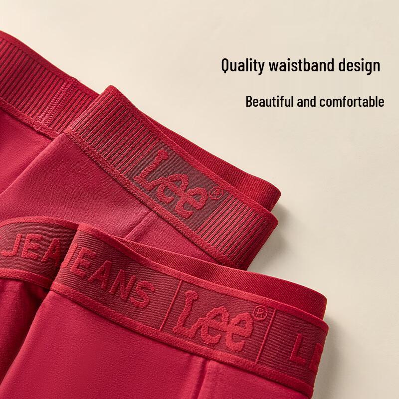 Lee Men's Lucky Red Cotton Boxer Briefs (2-Pack)