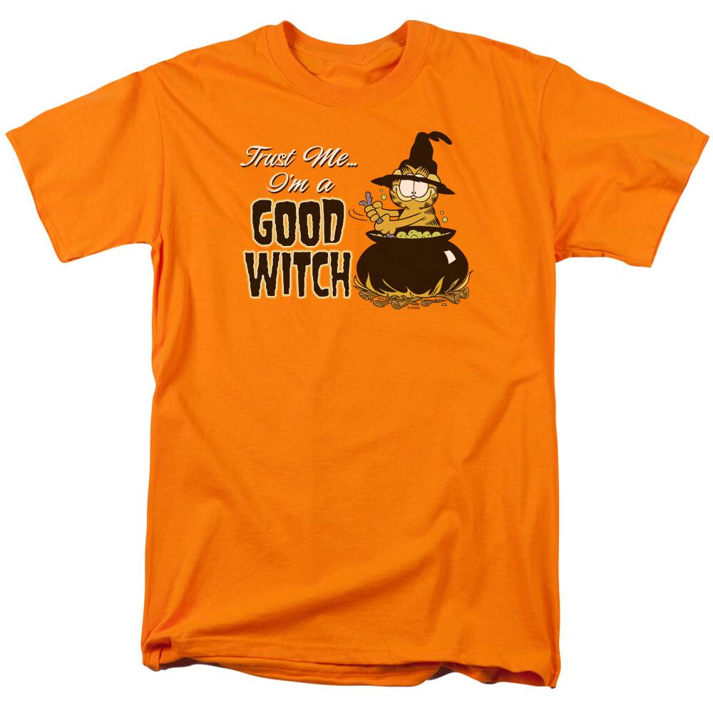 26 Garfield Trust Me T Shirt Mens Licensed Halloween Witch Comics Tee Orange Unisex T-Shirt L