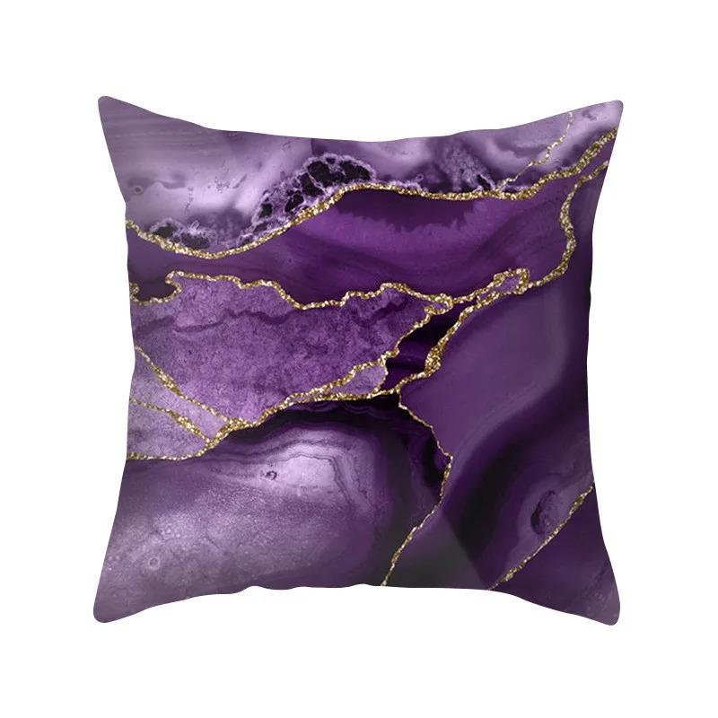 Purple Style Pillowcase Living Room Office Home Pillowcase Car Ornaments