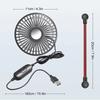 Multidirection 360° Car Back Seat Fan 3-speed Wind Adjustment USB Auto Cooling Fans 5 Fan Blades for Summer Car Accessories