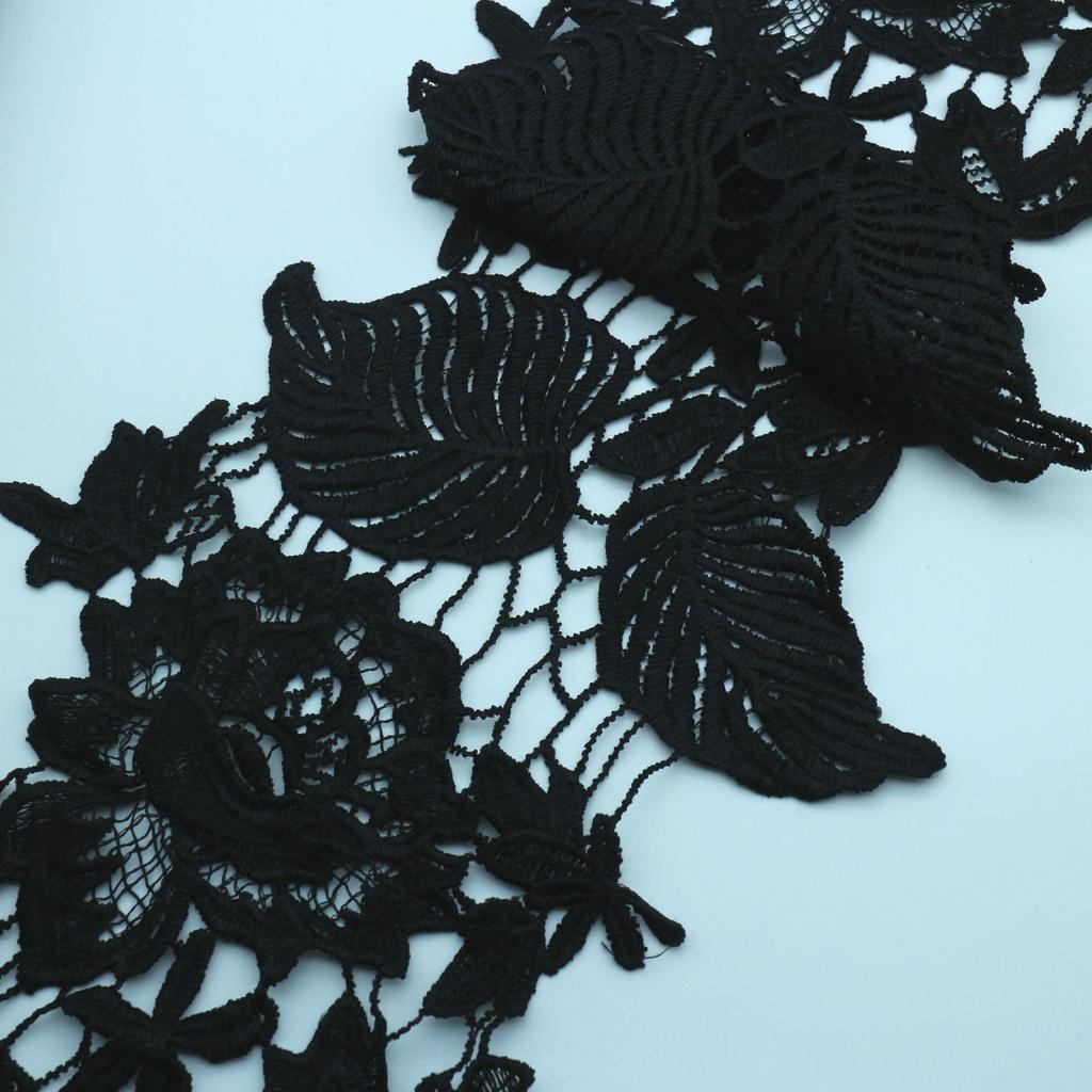 Milk Silk Water-Soluble Embroidery Lace Black Clothing Toys Accessories Handmade Diy