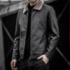 Winter New Men's Pu Leather Jacket Lapel Middle-aged and Elderly Men's Dad Thickened