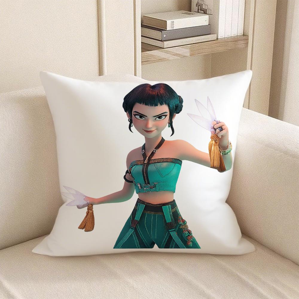 KPop Demon Hunters  K-Pop style HunTrix character printed pillowcase: Colorful girl strikes fashion home decoration