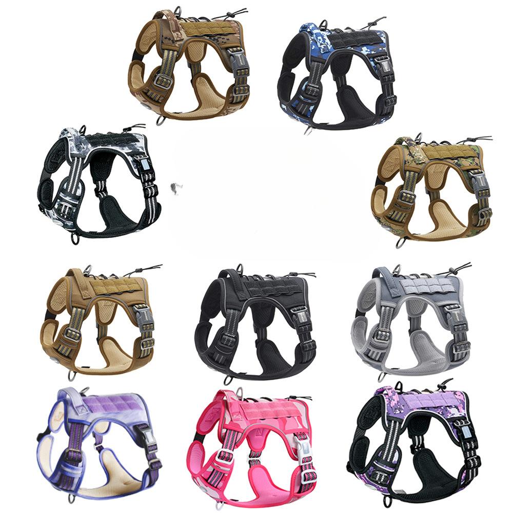 Nylon Dog Chest Strap Medium and Large Dog Tactical Dog Strap Traction Rope Anti-slide Pet Chest and Back Necklace
