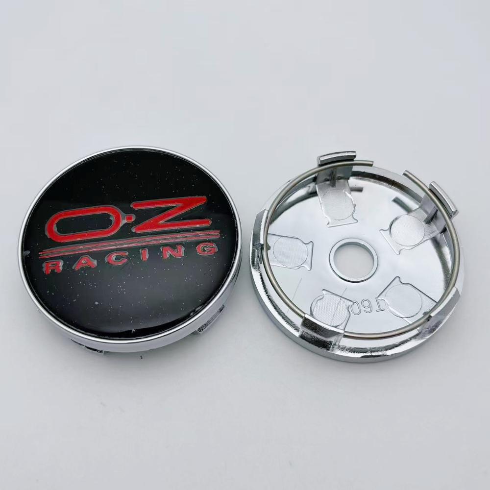 4Pcs 60mm Car Wheel Center Caps With OZ O.Z Racing Logo Emblem Badge Wheel Hubcaps Auto Rim Hub Cover Car Accessories