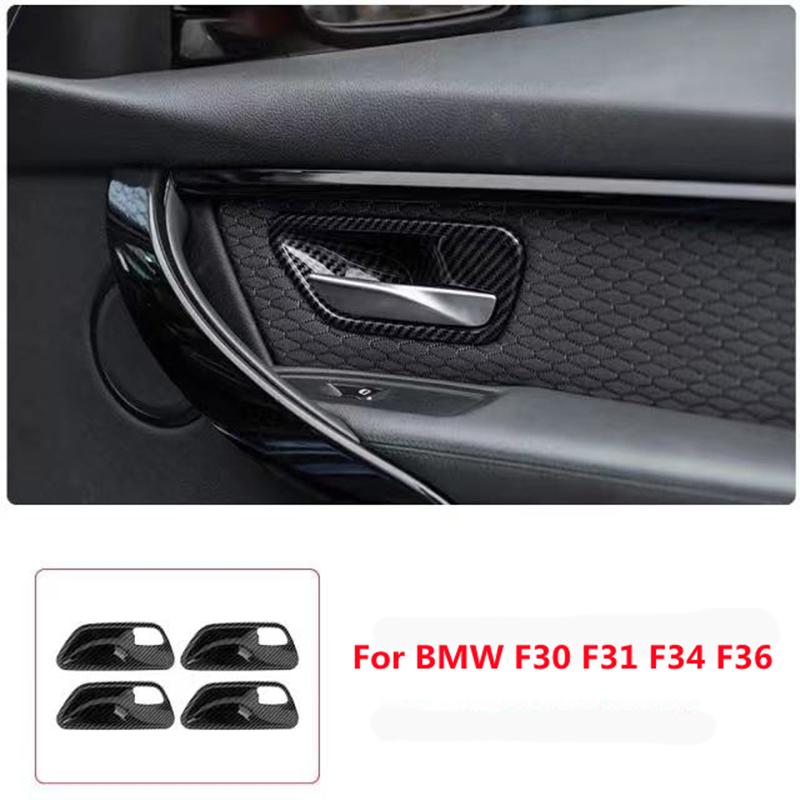 Styling auta vzor karbonových vláken panel tlačítka zvedání skla okna dekorativní nálepka pro BMW řady 3/4 F30 F31 F34