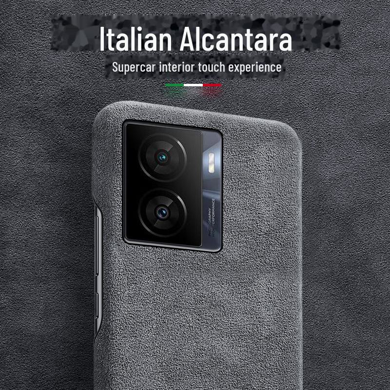 Luxury Suede Half-Cover Case for iQOO Z6 - Ultra-Thin Protection