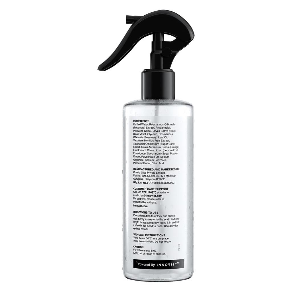 Bare Anatomy Natura X Scienza Spray all'Acqua di Rosmarino Per la Crescita e lo Spessore dei Capelli Con Acqua di Riso|Estratto 100% NaturaleNon Grasso e a Rapido Assorbimento|200 Ml