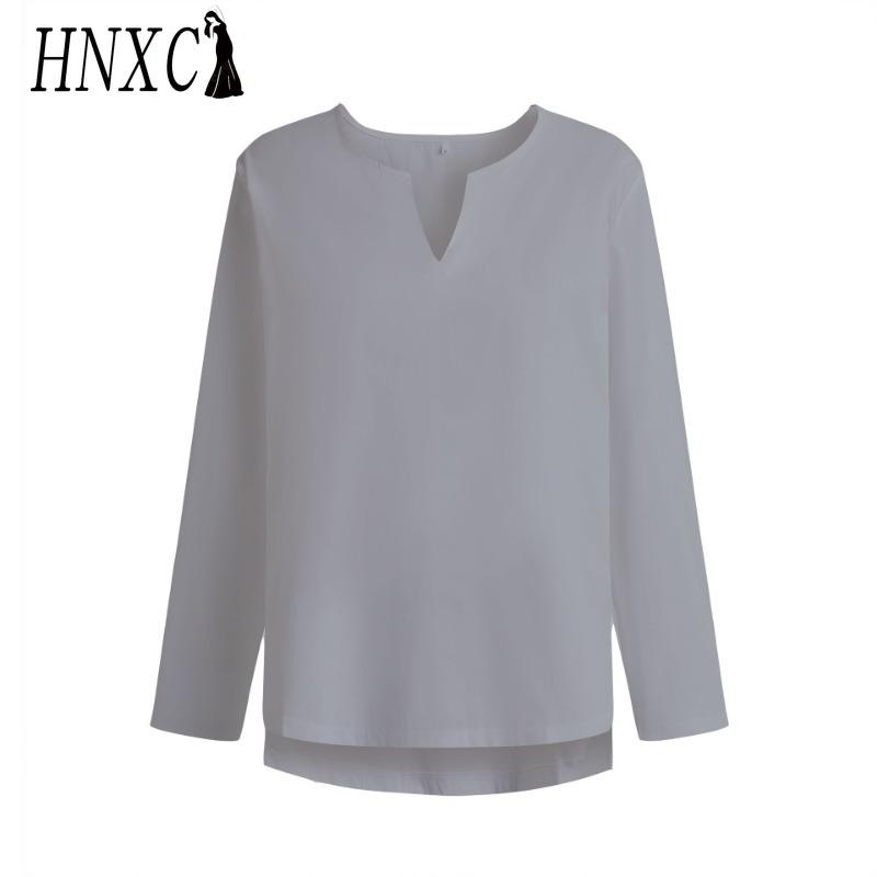 HNXC Pamuk Uzun Kollu Tişört Erkek Modası Bol Gömlek Baskılı Şefkatli Gömlek