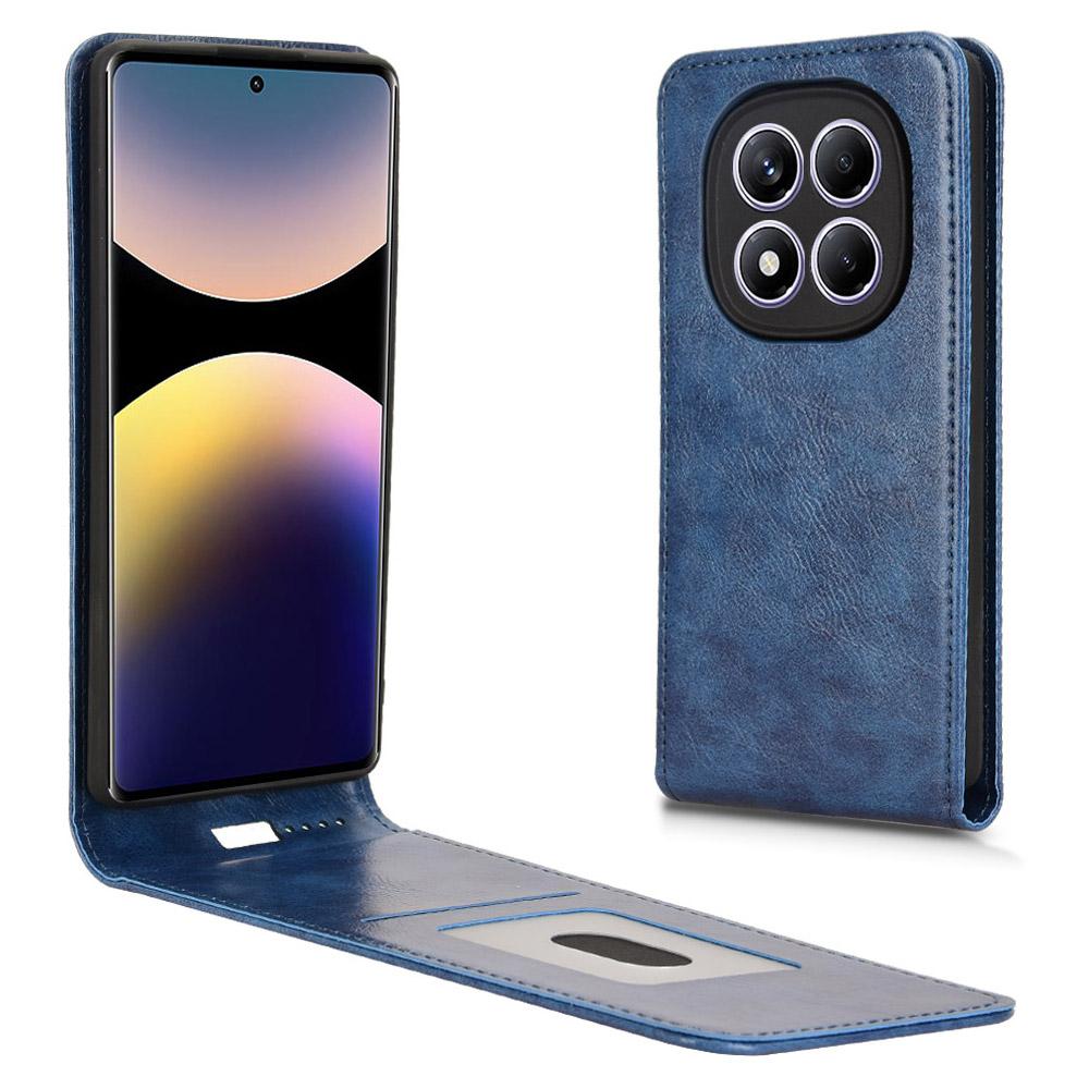 For Xiaomi Redmi Note 14 Pro 4G Case with Card Slot Magnetic Vertical Flip Leather Phone Cover