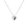 Su Chuang S925 Sterling Silver Heart Necklace - Elegant Lace Design Clavicle Chain for Women