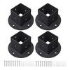 Square Column Bracket 2" x Post Base, Heavy Duty Floor Flange Deck Fence Pergola for 2 Inch Post, Railing, Porch Handrails, Mailbox
