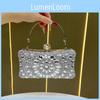 Luxuriöse Damen-Handtasche mit Schlossverschluss und funkelnden Details für den Abend