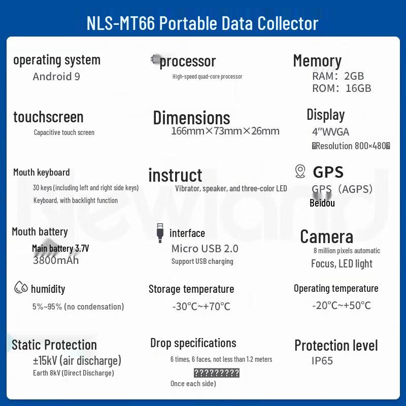 Newland NLS-MT90/MT66 Android PDA Handheld Data Terminal