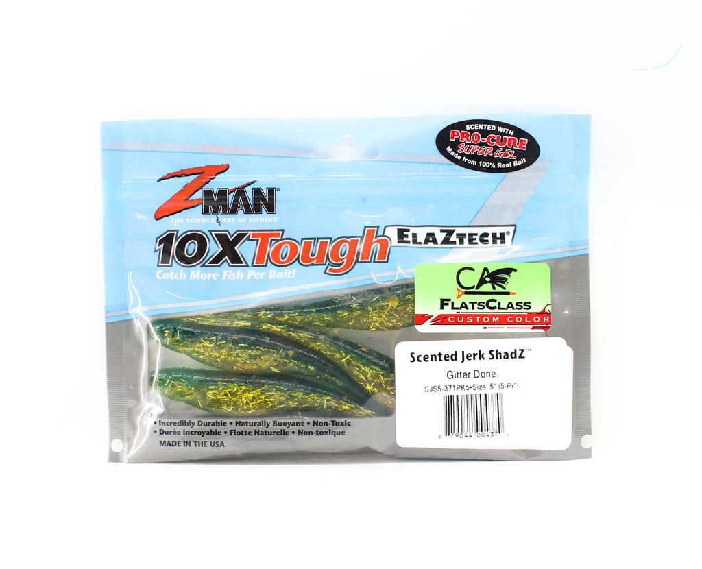 Z-MAN Jerk ShadZ 10cm – Esca Morbida Profumata Per Pesca In Acqua Salata, 5 Pezzi