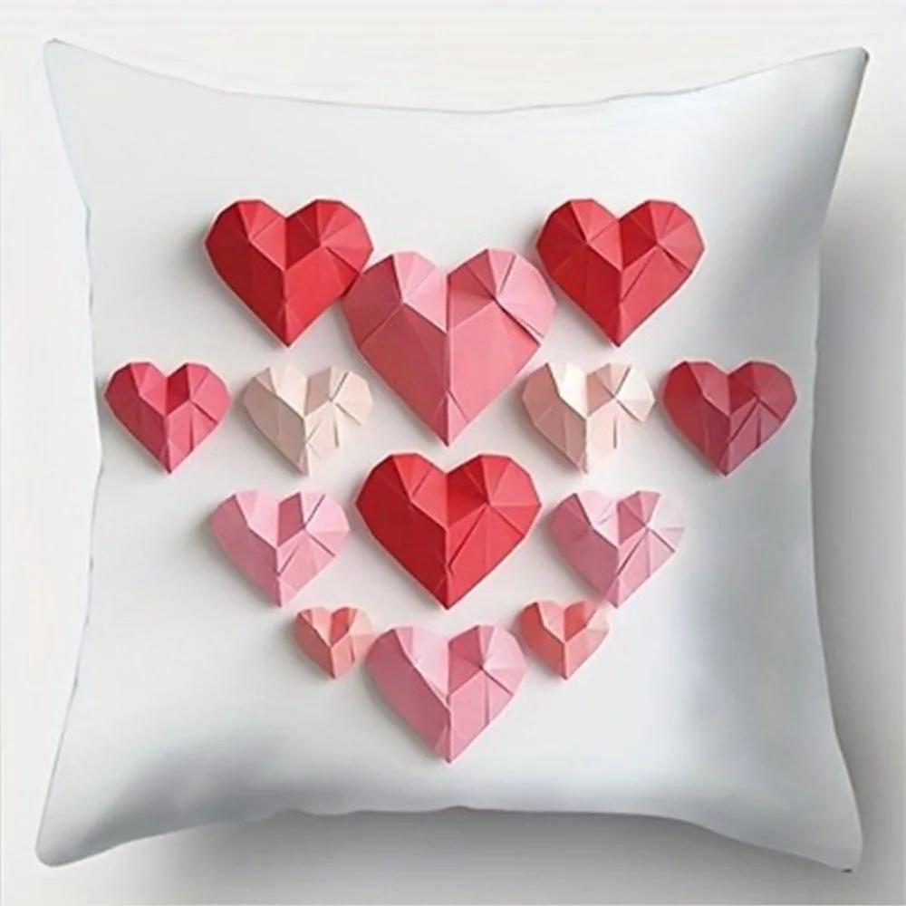 

Любовная тема Креативный узор Домашний декор Наволочка Гостиная Диван Полиэстер Наволочка с молнией 66x66cm