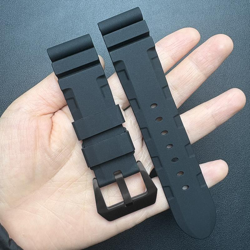 6 Farben 24MM Silikon-Uhrenarmband für Panerai Diesel Fossil Tauchen Ersatz-Armbänder PAM1596/441 Herren Sportuhr Armband