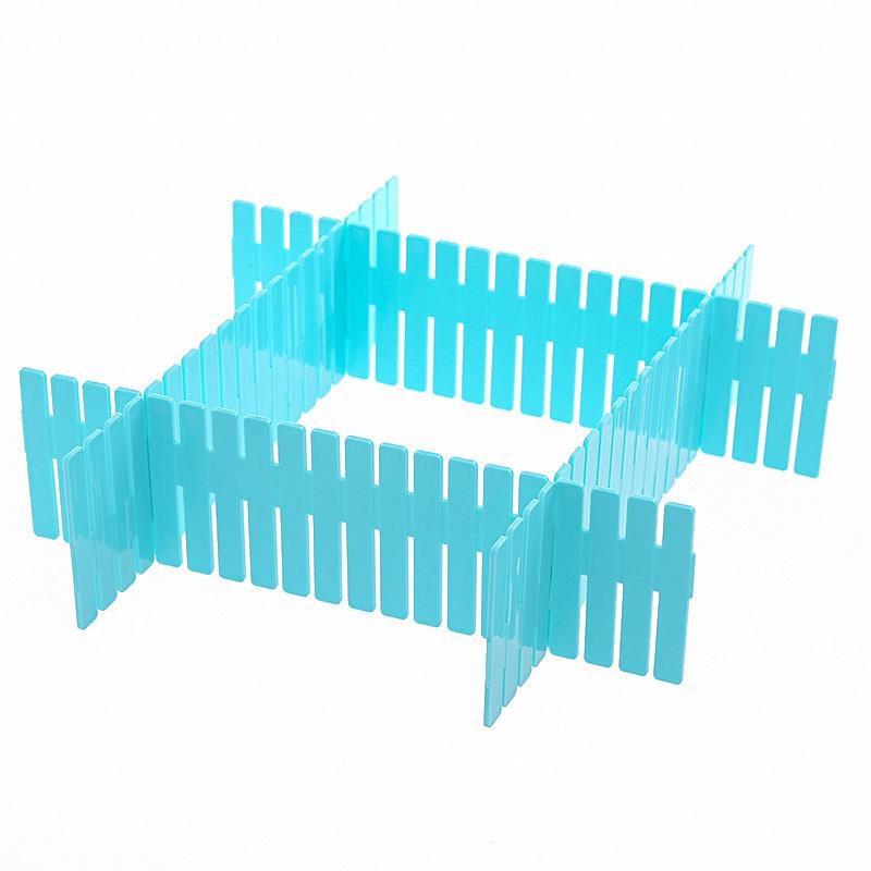 4Pcs DIY Plastic Drawer Grid Separator Divider Partition Storage Organizer Underwear Socks Makeup Clapboard