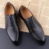 Fashion Men Dress Shoes  Formal Office Oxford Wedding Party Matches Suit Zapatos De Hombre High Grade Genuine Leather handmade Man shoes