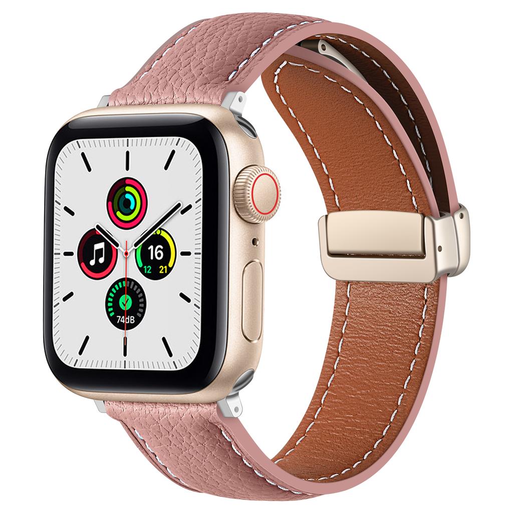 ONELeather Magnetic Buckle Band for Apple Watch 49mm 45mm 41mm 40mm 44mm 42mm 38mm Bracelet iWatch Series Ultra 9 8 7 6 5 3 SE BeltMN