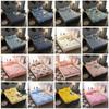 Elegant Multi-color Floral Fitted Sheet Set With Soft Breathable Fabric And Pillowcases