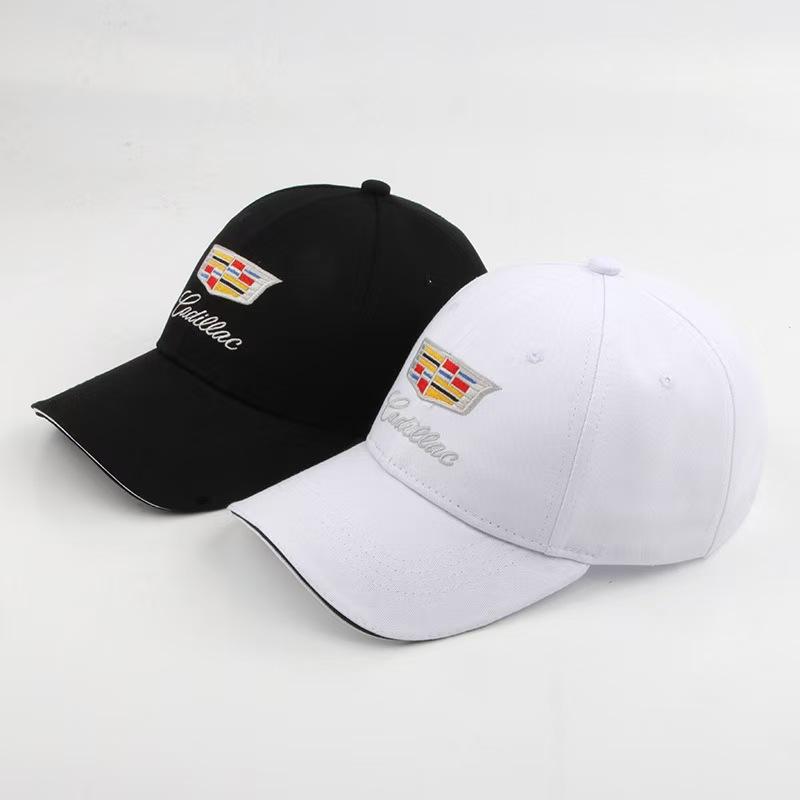 

Cadillac logo embroidery, seasonal sun protection and shading baseball cap, outdoor racing sports One Size