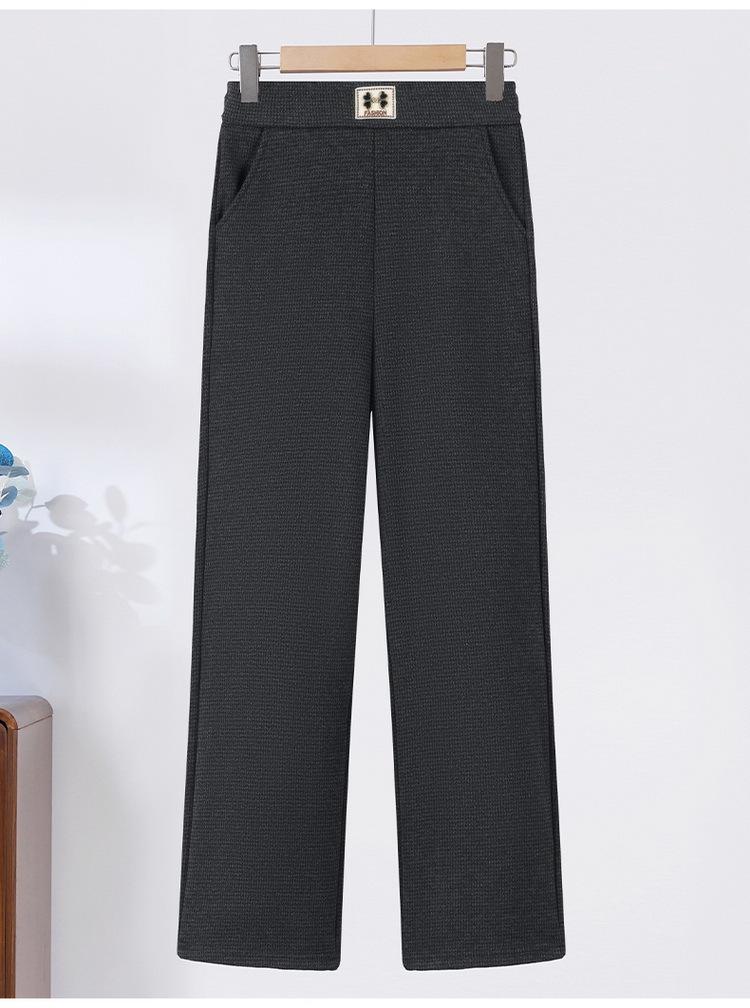 Damen Winter Wollhose mit weitem Bein: Verdickt, Plus Samt, für mittlere und ältere Menschen