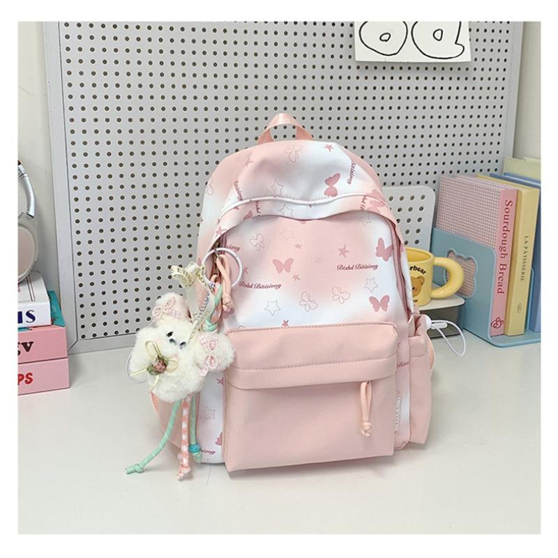 The New Schoolbag Is High-value, Fresh, Sweet, Literary and Cute Butterfly Backpack, Light Travel Backpack for Junior High School Students