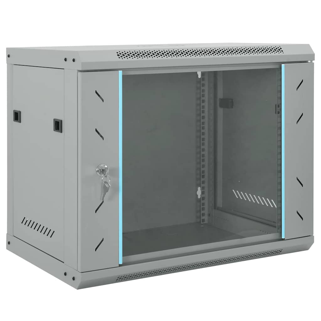 Network Cabinet with Storage Gray 60 x 45 x 50 cm Steel