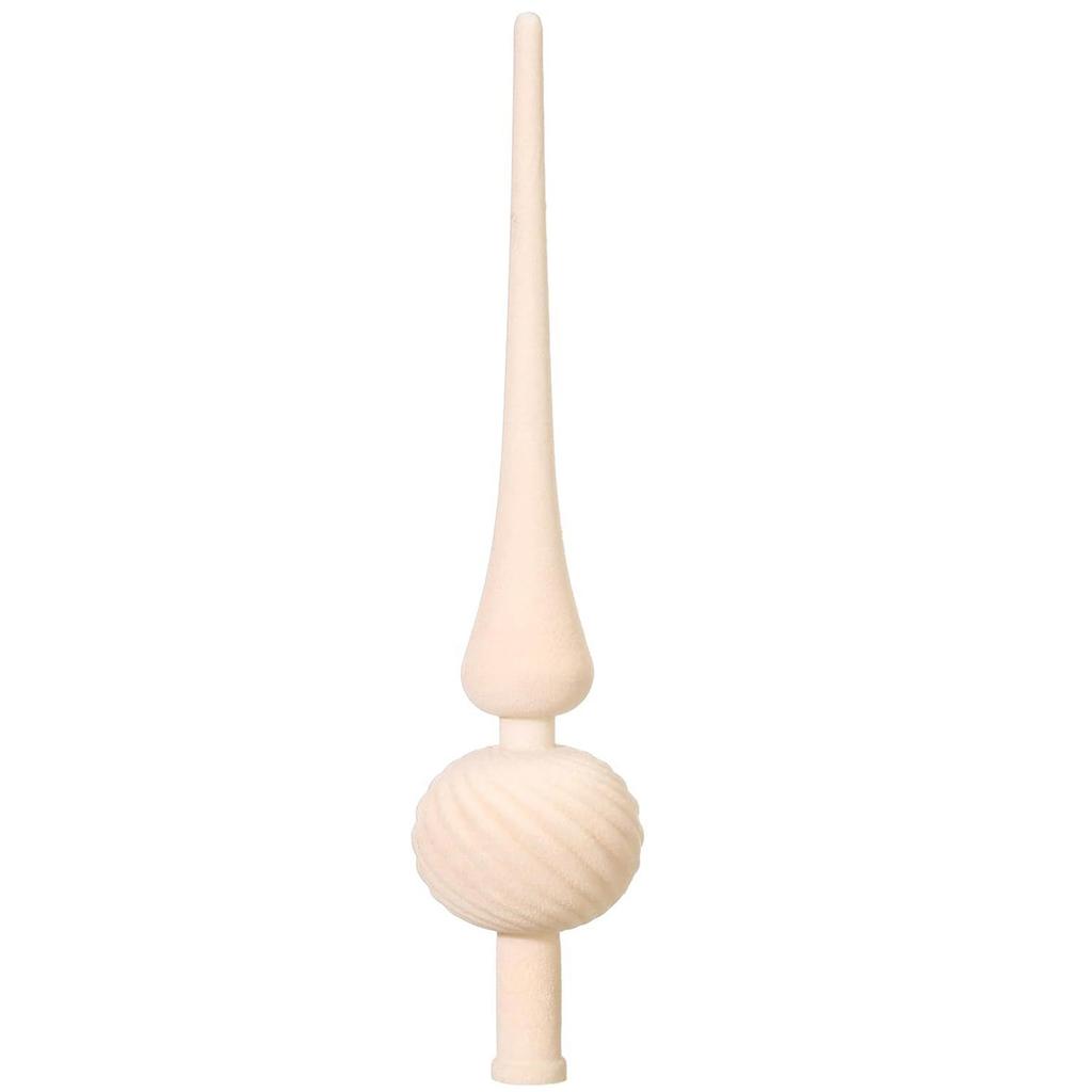 Velvet Tree Top Ornaments Plug In Retro Ball Tree Topper Multi-Purpose Tip-Shaped Flocked Tree Topper for Christmas Holiday