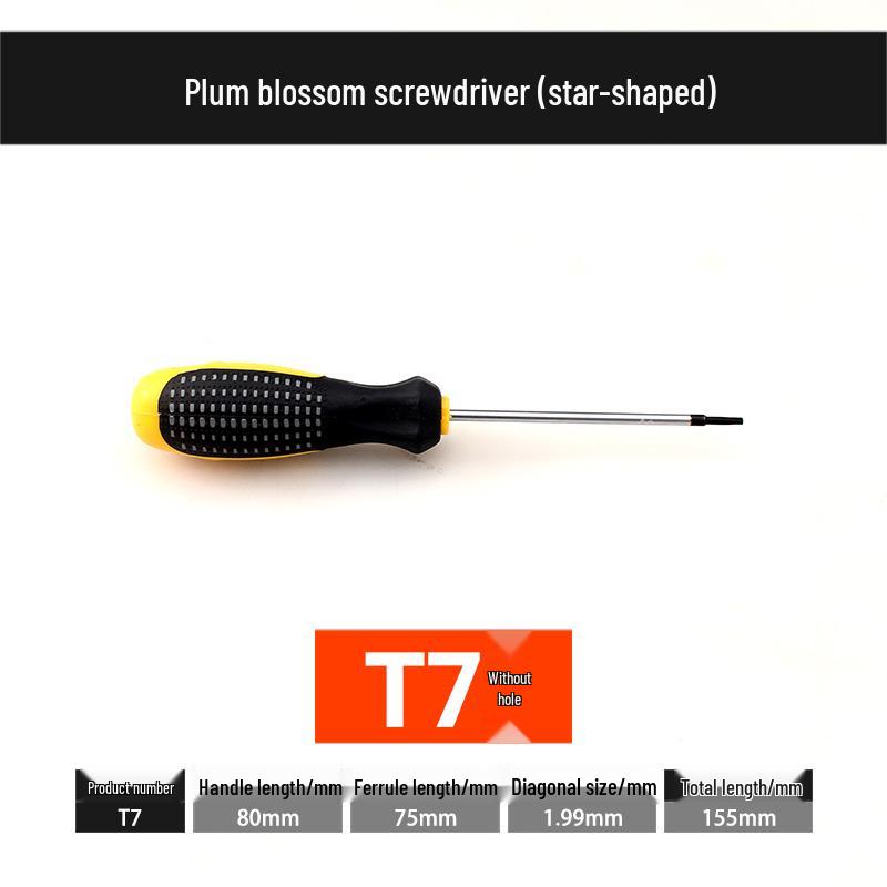 Star-Shaped Plum Blossom Hex Screwdriver Set with Hollow T6-T30