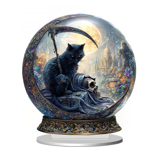 2D Acrylic Animal Table Sign Horse Cat Peacock Elephant Castle Moon House Ornament Home