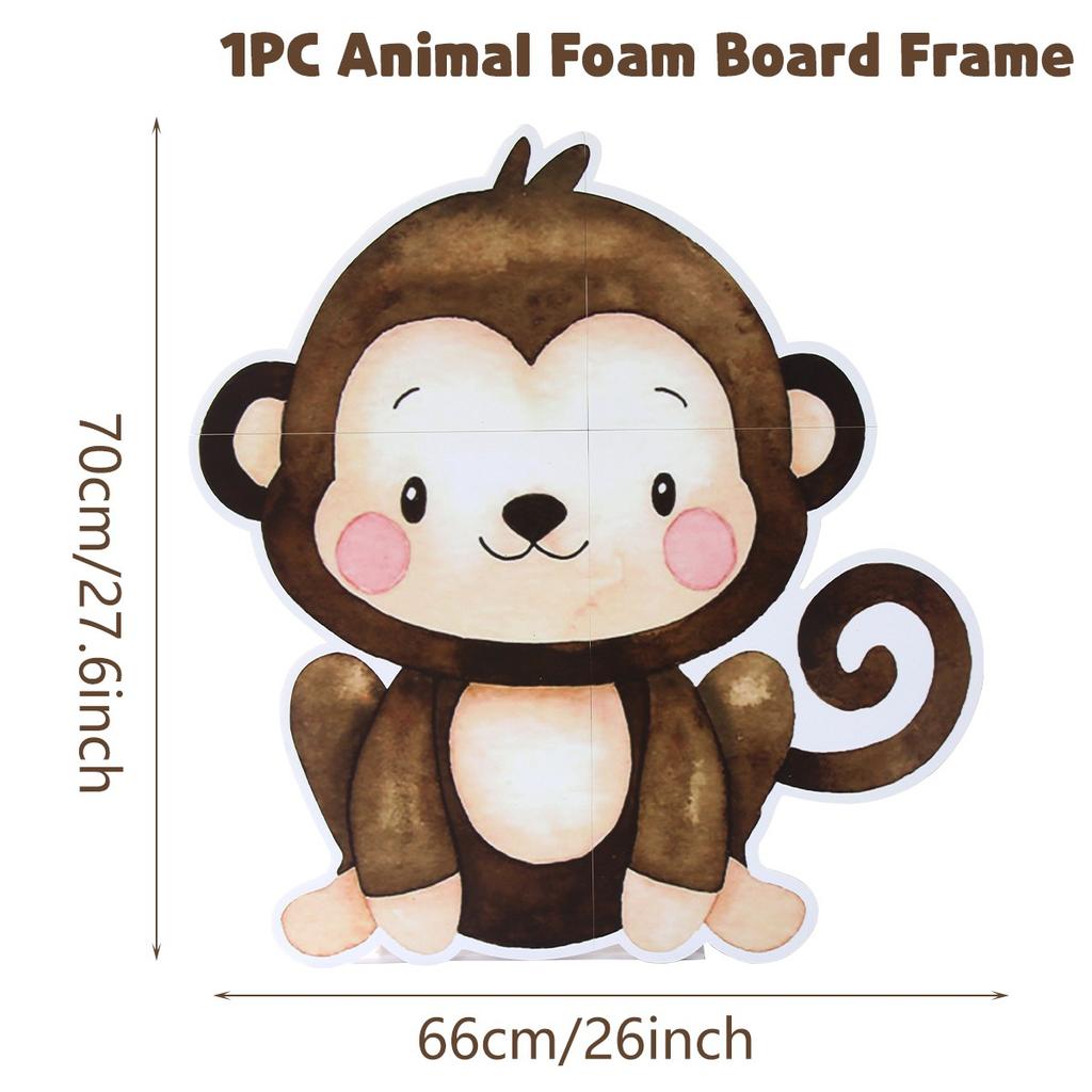 Jungle Animal Backdrop Safari Birthday Party Decoration Kids Woodland Wild One Lion Themed Party Supplies Baby Shower Decor