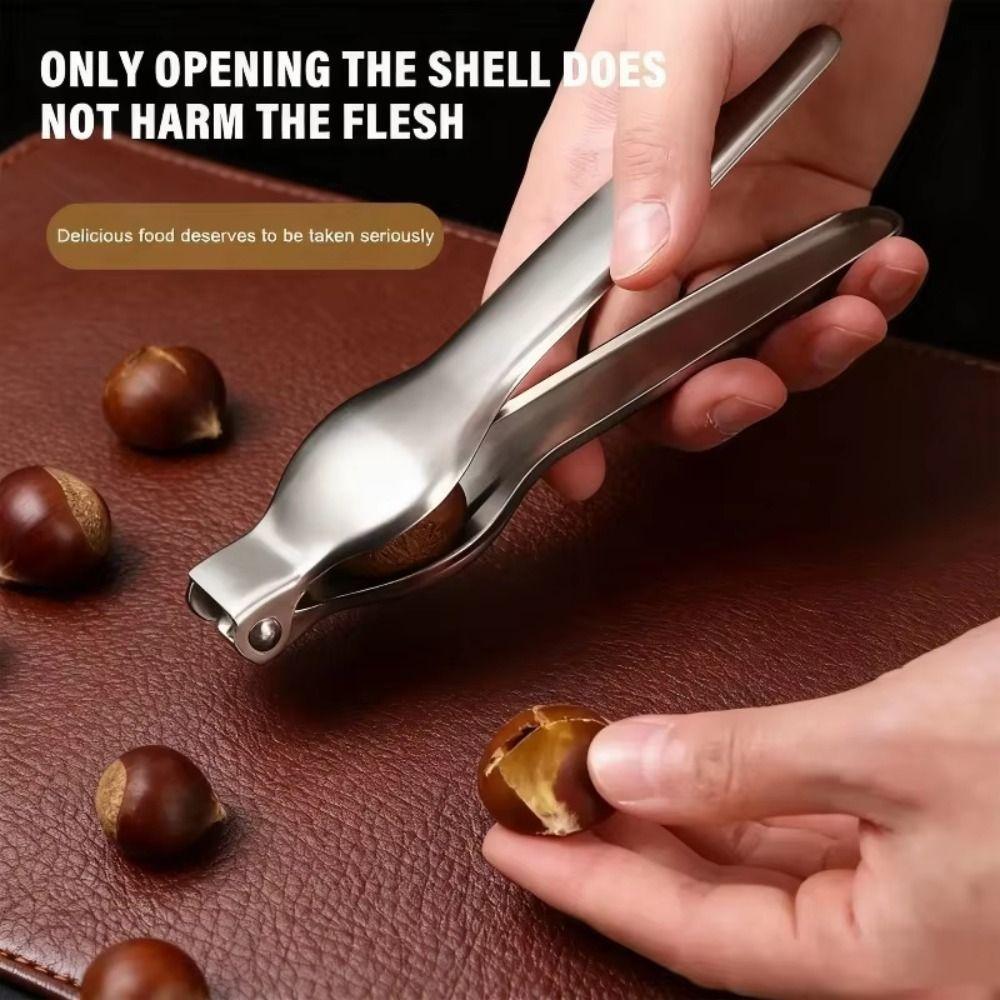 Cutter Function Chestnut Clip Opener Stainless Steel 2 in 1 Kitchen Tool Kitchen Use