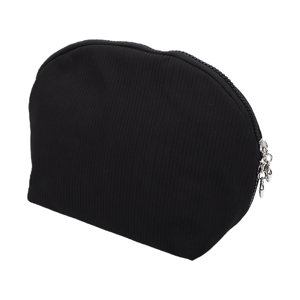 Reise Kosmetiktasche Muschelform Klappbar Kosmetik Make-up Tasche Organizer Wasserdicht Magnetisch 180 Grad Öffnung Schwarz L