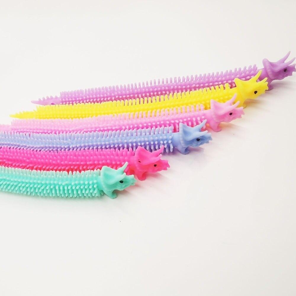 5PCS Worm Noodle Stretch String TPR Rope Anti Stress Toys String Fidget Autism Vent Toys Decompression Toy