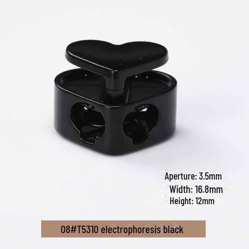 

Пряжка для свитера с двумя отверстиями в форме сердца из гальванического сплава