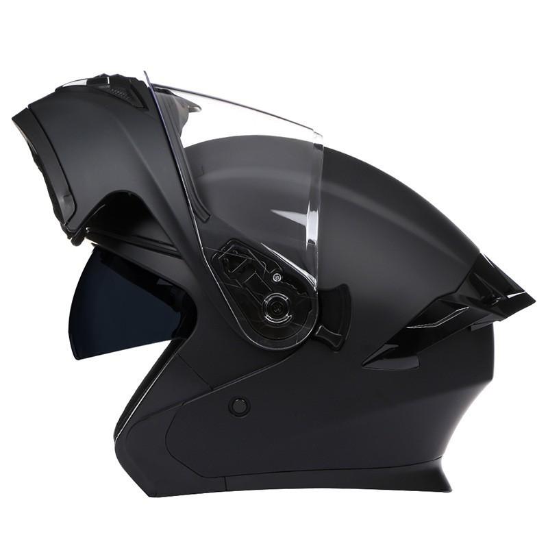 BLD Motorcycle Helmet Men's Full Double Lens Exposed Universal Riding Throughout