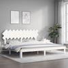Solid Wood Bed Without Mattress White 200x200 Cm Pine Wood