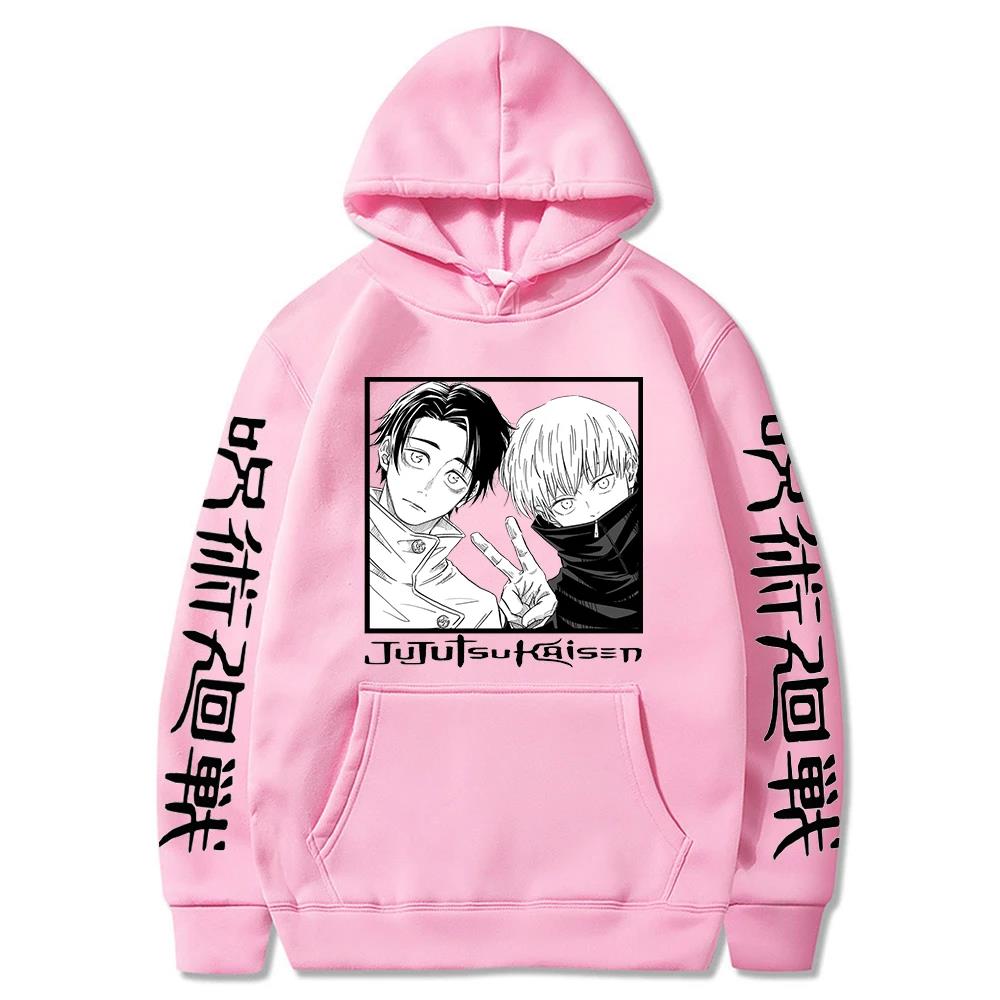 Anime Jujutsu Kaisen Hoodies Gojo Satoru Graphic Vintage Oversized Hooded Hip Hop Long Sleeves Hoodie Men Women Clothes